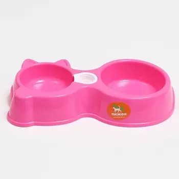 ПИЖОН Миска двойная "Киска"