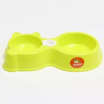 ПИЖОН Миска двойная "Киска"