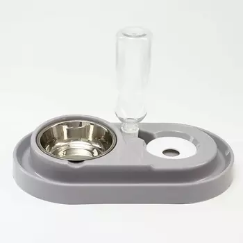 ПИЖОН Миска двойная с автопоилкой (съёмная бутылка)