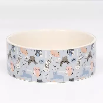 ПИЖОН Миска керамическая "Абстракционизм котов"