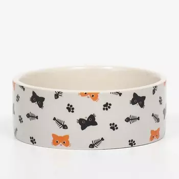 ПИЖОН Миска керамическая "Кошки-рыбки"