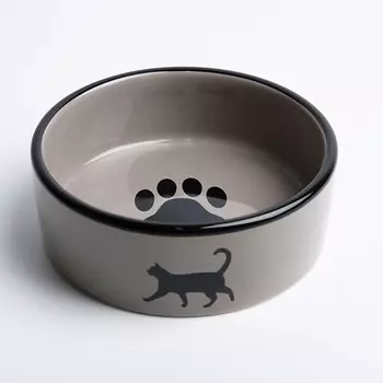 ПИЖОН Миска керамическая "След с кошкой"