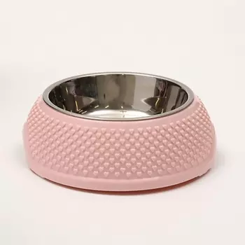 ПИЖОН Миска металлическая на пластиковом основании