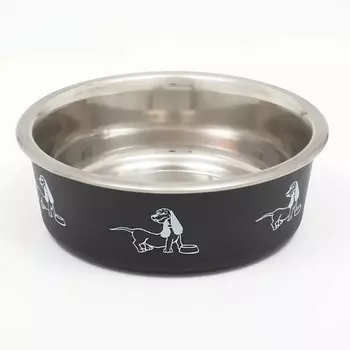 ПИЖОН Миска металлическая в пластиковом корпусе "Собачья любовь"
