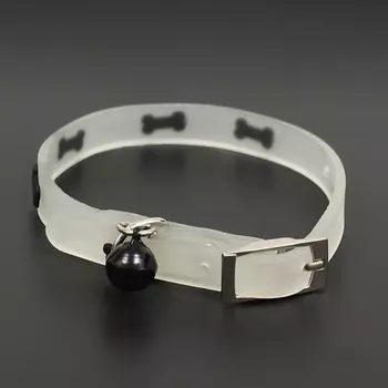 ПИЖОН Ошейник, светящийся в темноте, "Сочные косточки" (люминесцентный)