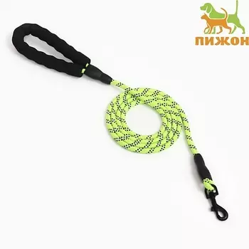 ПИЖОН Поводок светоотражающий круглый, с эргономической ручкой