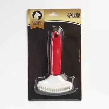 ПИЖОН Расчёска для шерсти с вращающимися зубчиками Premium