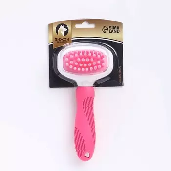 ПИЖОН Щётка шерсти с удлиненными силиконовыми зубцами и массажным эффектом