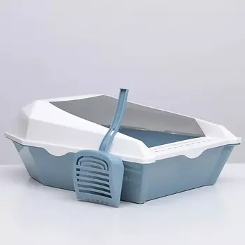 ПИЖОН Туалет для кошек фигурный с бортом с совком 1