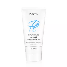 PLAZAN Крем-гель для лица Ночной уход для сухой кожи питательный с коллагеном 50.0