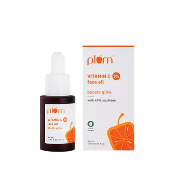 PLUM Масло для увлажнения и придания сияния коже лица с Витамином С и Сквалан