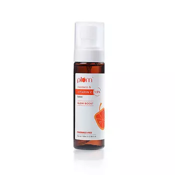 PLUM Тоник для придания сияния и выравнивания тона кожи лица с экстрактом мандарина и Витамином С
