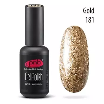 PNB PROFESSIONAL NAIL BOUTIQUE Гель-лак покрытие для маникюра и педикюра star way, gold