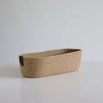 ПОЛЕ Овальная плетеная корзина для хранения