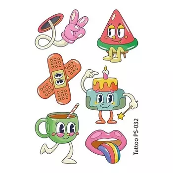 ПОЛИСФЕРА Детская временная переводная татуировка Tattoo PS-032