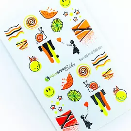 ПОЛИСФЕРА Слайдер дизайн для ногтей флуоресцентный Super Neon 085