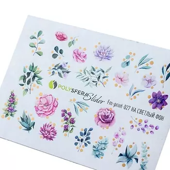 ПОЛИСФЕРА Слайдер дизайн для ногтей Матовая фольга 027