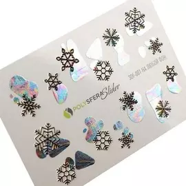 ПОЛИСФЕРА Слайдер дизайн для ногтей Объем и фольга Микс 001