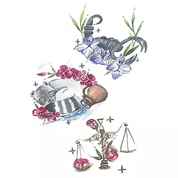 ПОЛИСФЕРА Временная переводная татуировка Tattoo PS&KG-003