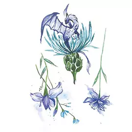 ПОЛИСФЕРА Временная переводная татуировка Tattoo PS&KG-017