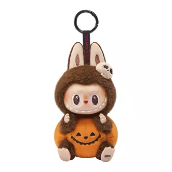 POP MART Брелок-игрушка LABUBU «SITTING PUMPKIN», лимитированная серия «HALLOWEEN PARTY»