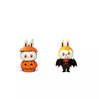 POP MART Игрушка LABUBU Carnival Collection Pumpkin Monster+Vampire Count, 15см