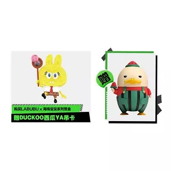POP MART Игрушка-сюрприз Labubu The Monsters Spongebob Series The Pumpkin Figure + открытка
