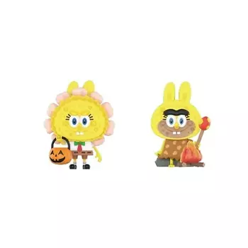 POP MART Игрушка-сюрприз The Monsters Spongebob Series Jack-o'-lantern + comedy before, 9см