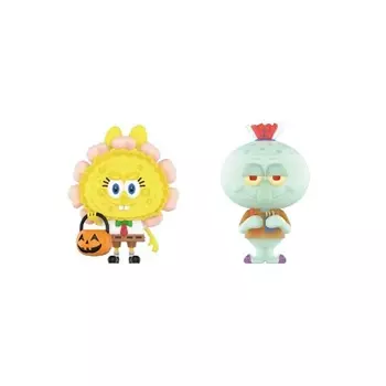 POP MART Игрушка-сюрприз The Monsters Spongebob, jack-o'-lantern octopus brother x SPOOKYs, 9 см