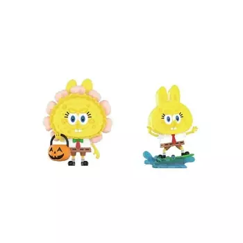 POP MART Игрушка-сюрприз The Monsters Spongebob Series jack-o'-lantern+ pie star x YAYA, 9 см