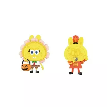 POP MART Игрушка-сюрприз The Monsters Spongebob Series, jack-o'-lantern + singer, 9 см
