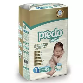 PREDO Подгузники для детей Baby Newborn № 1 (2-5 кг) 54.0