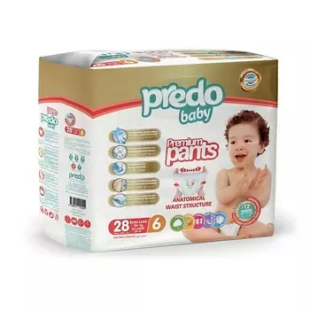 PREDO Подгузники-трусики Baby Pants 2X LARGE 28.0
