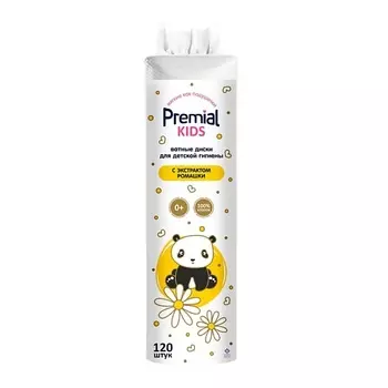 PREMIAL Диски ватные детские с ромашкой 120.0
