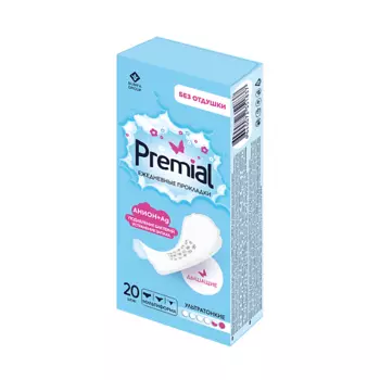PREMIAL Прокладки женские гигиенические на каждый день с анионным чипом PROTECT COMFORT
