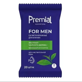 PREMIAL Салфетки влажные для интимной гигиены 20.0
