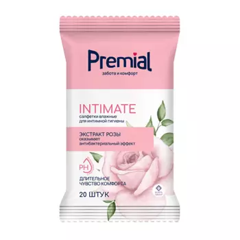 PREMIAL Салфетки влажные для интимной гигиены 20.0