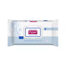 PREMIAL Салфетки влажные natural универсальные с термальной водой