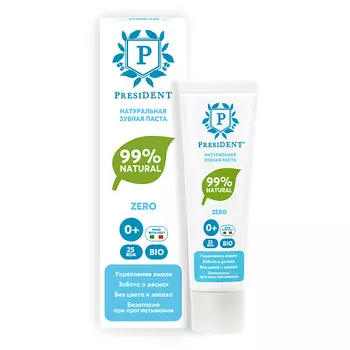 PRESIDENT Детская зубная паста Zero 0+ (RDA 25) 32.0
