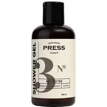 PRESS GURWITZ PERFUMERIE Гель для душа мужской очищающий №3 парфюмированный с алоэ и пантенолом 300.0