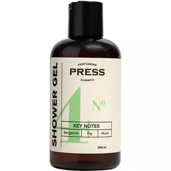 PRESS GURWITZ PERFUMERIE Гель для душа женский очищающий №4 парфюмированный с алоэ вера и пантенолом 300.0