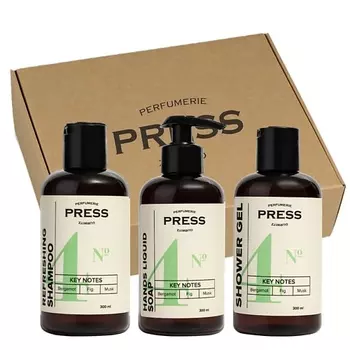 PRESS GURWITZ PERFUMERIE Набор Шампунь для волос безсульфатный №4+ Гель для душа + Жидкое мыло