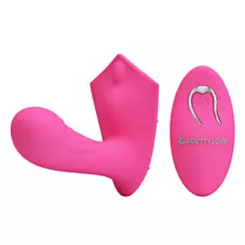 PRETTY LOVE Вибровкладка в трусики с вагинальным отростком и пультом ДУ Pretty Love Walker