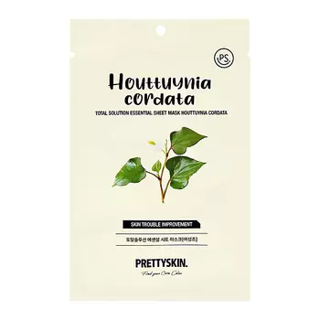 PRETTY SKIN Маска для лица с экстрактом хауттюйнии сердцевидной успокаивающая 23.0