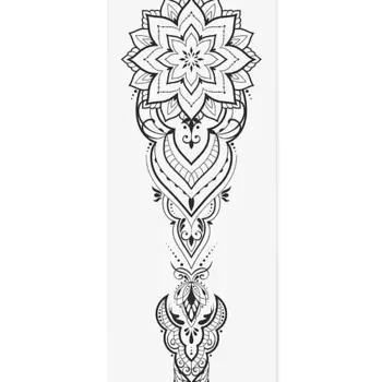 PRINT FACTORY Переводная Временная Татуировка Мандала