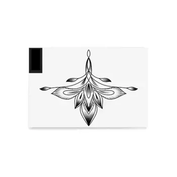 PRINT FACTORY Переводная Временная Татуировка Под Грудь - Лотос