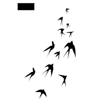 PRINT FACTORY Переводная Временная Татуировка Стрижи