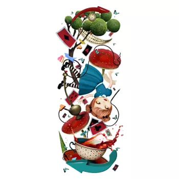 PRINT FACTORY Временная переводная татуировка Алиса