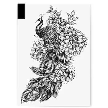 PRINT FACTORY Временная переводная татуировка Цветы