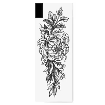 PRINT FACTORY Временная переводная татуировка Хризантема